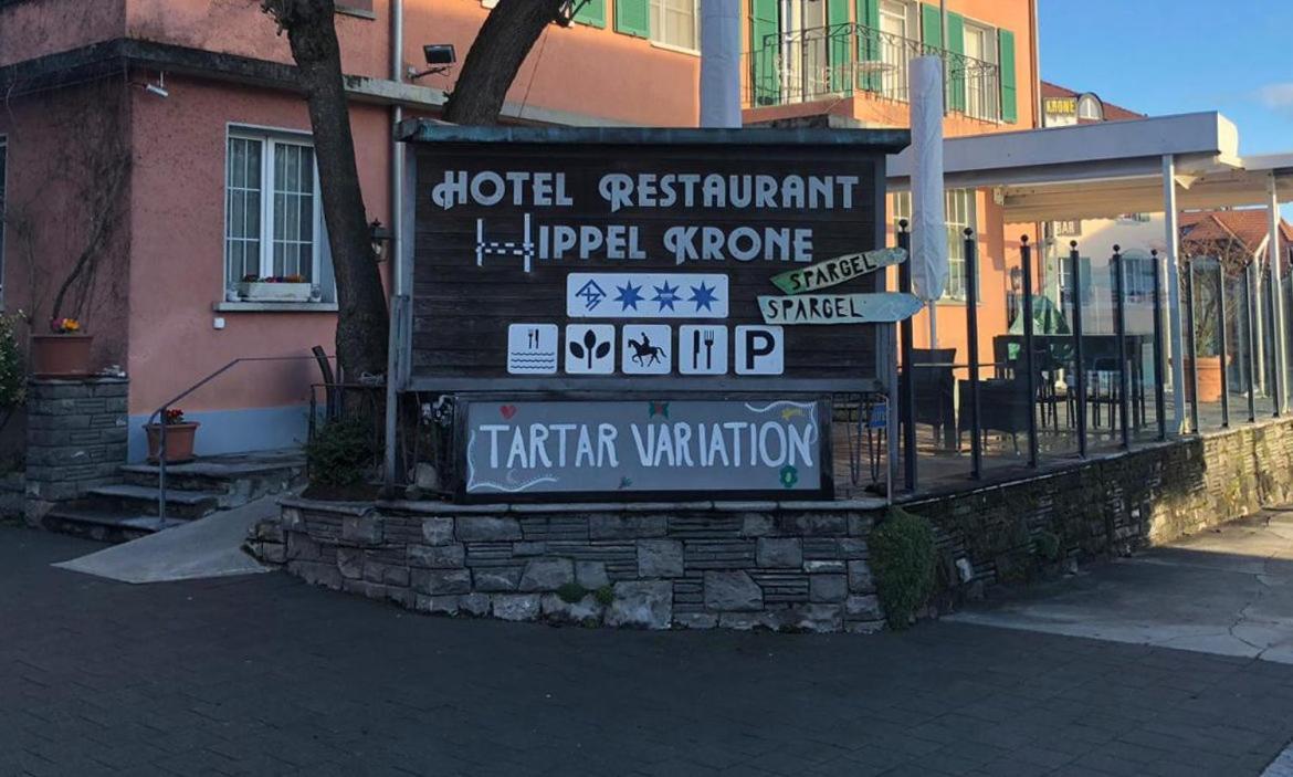Hotel Hippel Krone Kerzers Exterior foto